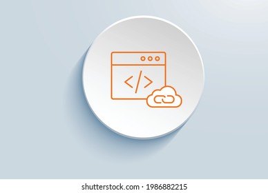 Secure DevOps And Cloud Icon