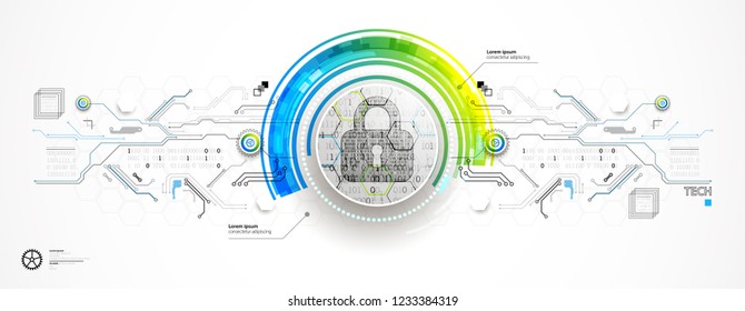 Secure digital space. Virtual confidential, programming protection.