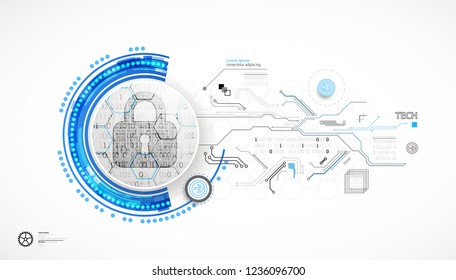 Secure digital space. Virtual confidential, programming protection.