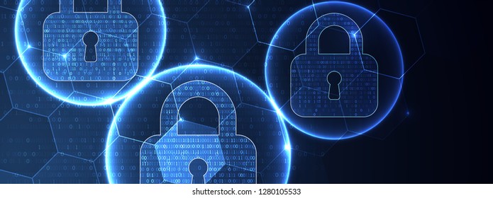 Secure digital space. Virtual confidential, programming protection.