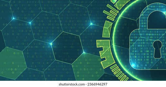 Espacio digital seguro. Confidencial virtual, protección de programación. Vector