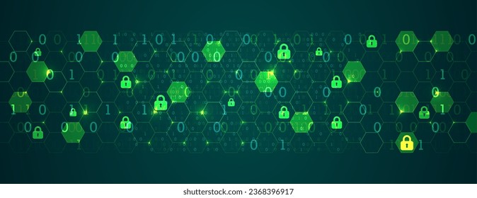 Espacio digital seguro. Confidencial virtual, protección de programación. Vector