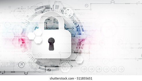 Espacio digital seguro. Confidencial virtual, conexión de punto de estructura, protección de programación, sistema de esquema de candado, ilustración vectorial