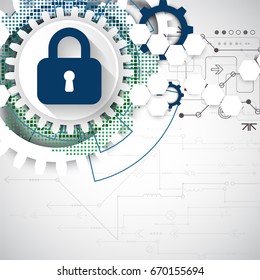 Secure digital space. Virtual confidential, programming protection.