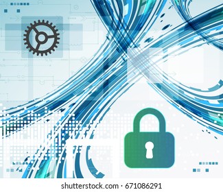 Secure digital space. Virtual confidential, programming protection.