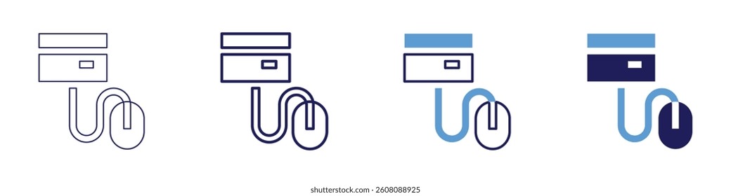 Secure digital wallet icon in 4 different styles. Thin Line, Line, Bold Line, Duotone. Duotone style. Editable stroke.