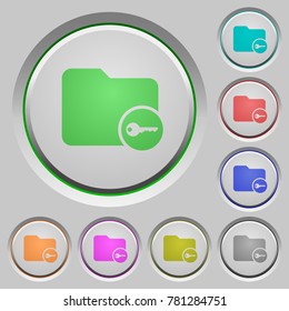 Secure directory color icons on sunk push buttons