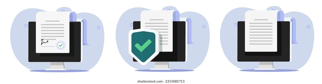 Secure document cyber online signature contract icon vector flat graphic, information text digital file, author editor internet digital tech, electronic virtual smart agreement license image clipart 