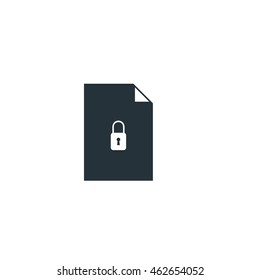 Secure document icon, Vector