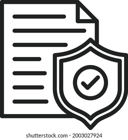 Secure Document icon vector image. Can also be used for Physical Fitness. Suitable for mobile apps, web apps and print media.