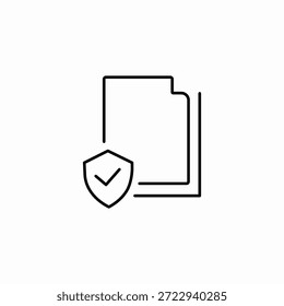secure document verified icon sign vector
