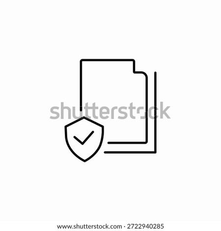 secure document verified icon sign vector