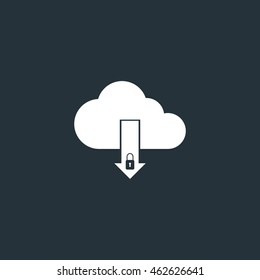 Secure download icon, Vector