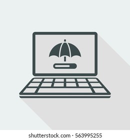 Secure download - Vector flat icon