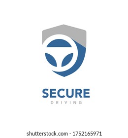 Secure Driving Car Insurance Drive Safety Logo Symbol