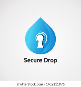 secure drop with modern concept, icon, element, and template for business