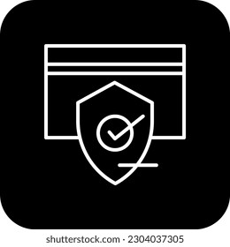 Icono de E-Comers seguros con estilo de línea rellena en negro. protección, seguridad, seguridad, bloqueo, contraseña, protección, acceso. Ilustración del vector
