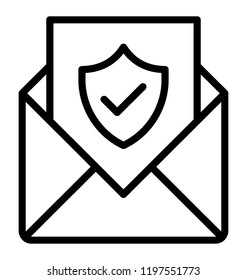 Secure email having message and checked shield