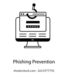 Secure Email Phishing Defense Vector Icon Design, scam protection, online security