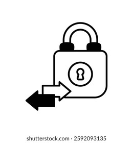 Secure exchange vector stock icon for crypto asset trading.