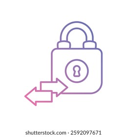 Secure exchange vector stock icon for crypto asset trading.