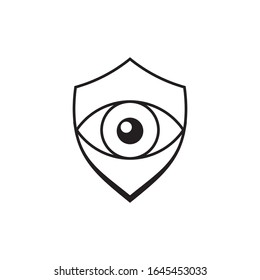 Secure eye logo template vector icon design