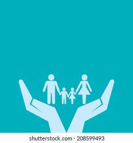 secure family or save family concept vector