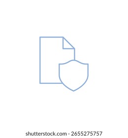 Icono de archivo seguro en esquema