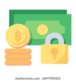 Elemento De Icono De Finanzas Seguras Para Diseño