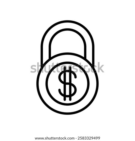 Secure Financial Protection Represented by a Locked Dollar Padlock Symbol