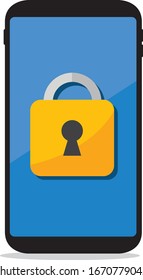secure flat icon illustration vector 