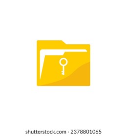 Secure folder icon template. Secure folder icon design. data security icon, suitable for your design need, logo, illustration, animation, etc.