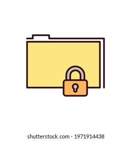 Secure Folder icon vector illustration