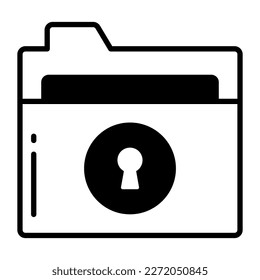 Secure folder vector design in modern and trendy style