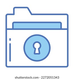 Secure folder vector design in modern and trendy style
