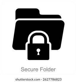 Secure Folder vector icon concept design