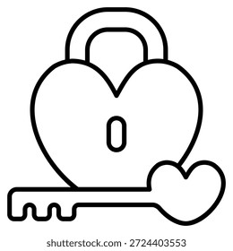 Icono de corazón seguro con estilo de contorno y base perfecta de píxeles. Conveniente para el diseño del Sitio web, el logotipo, el App y el UI. Basado en el tamaño del icono en general, por lo que se puede reducir.