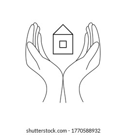 vector de stock de concepto de hogar seguro