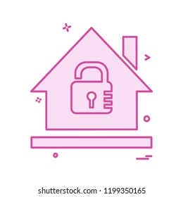 Secure Home icon design vector