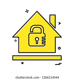 Secure Home icon design vector