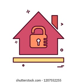 Secure Home icon design vector