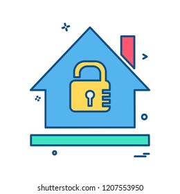 Secure Home icon design vector
