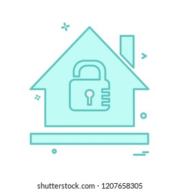 Secure Home icon design vector