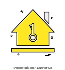 Secure Home icon design vector