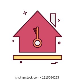 Secure Home icon design vector