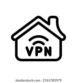 Secure Home VPN Network Architecture Icon