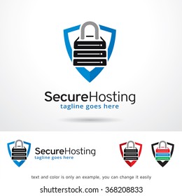 Secure Hosting Logo Template Design Vector