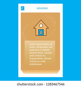 Secure house mobile vertical banner design design. Vector