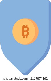 Secure Icon. Bitcoin and Cryptocurrency Sign and Symbol.