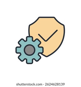 estilo .design de coleção de ícones seguros com plano de fundo